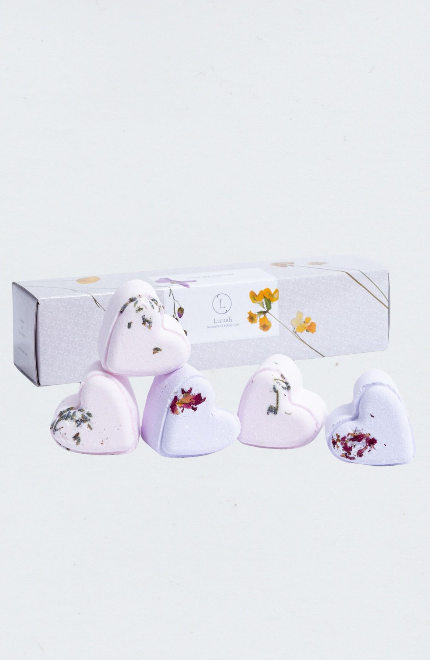 Set of 5 Heart Shaped Shower Steamers Package - in a Gift Box - Can be personalized-1