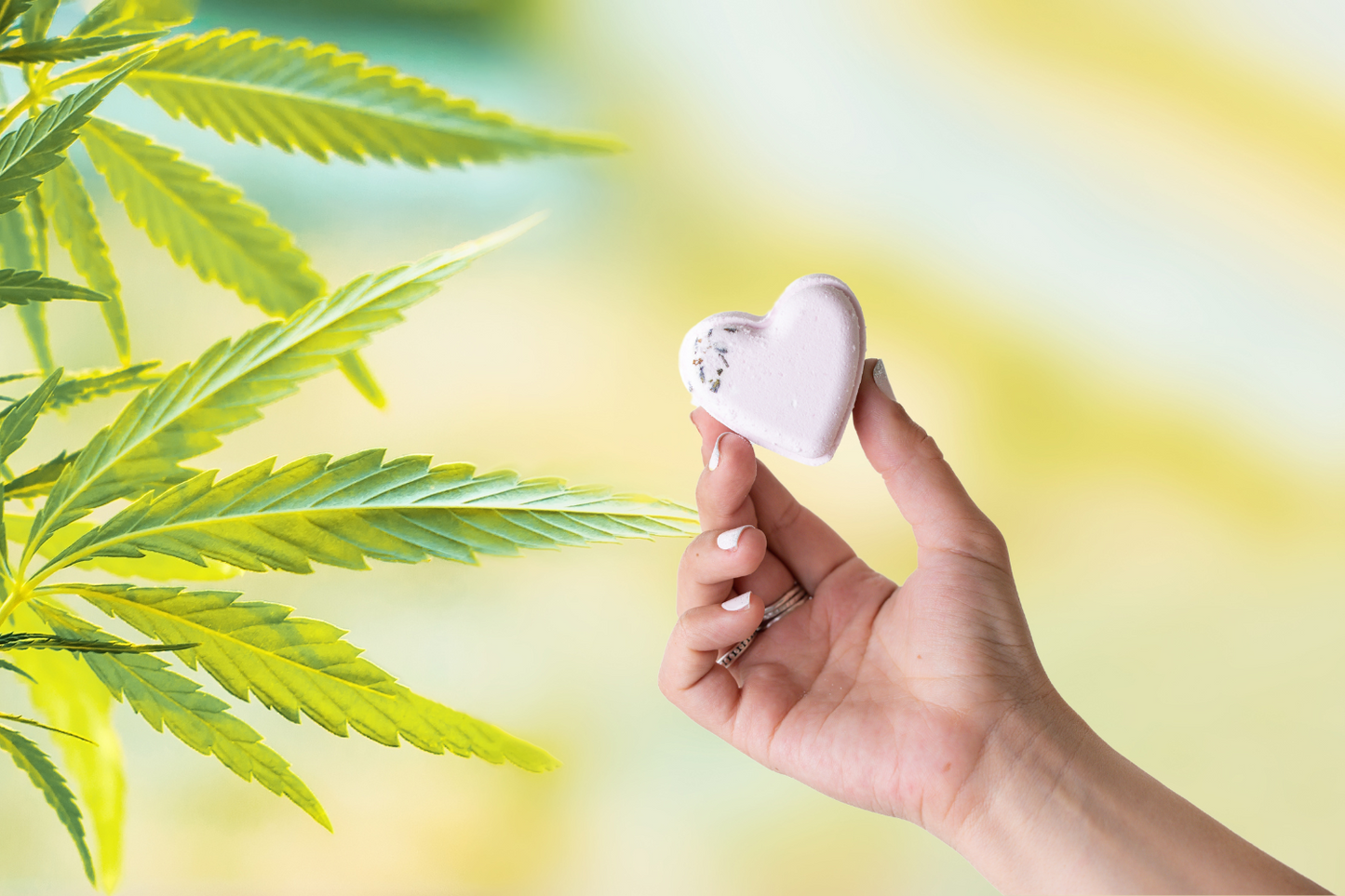 Bath Bombs with CBD - 5 Hearts Shaped with CBD - in a Gift Box - Can be personalized. (THC free)-2