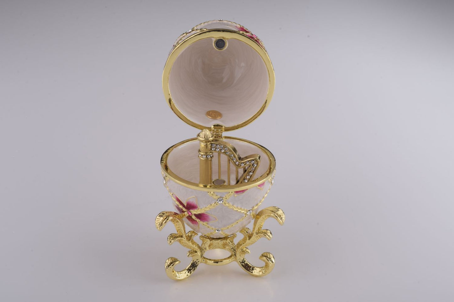 White Egg with Flowers & Harp-3
