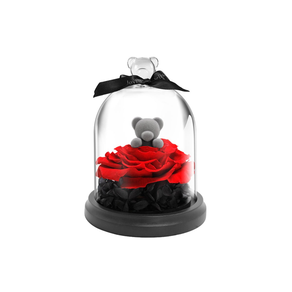 Teddy Bear Bouquet with Everlasting Roses-1